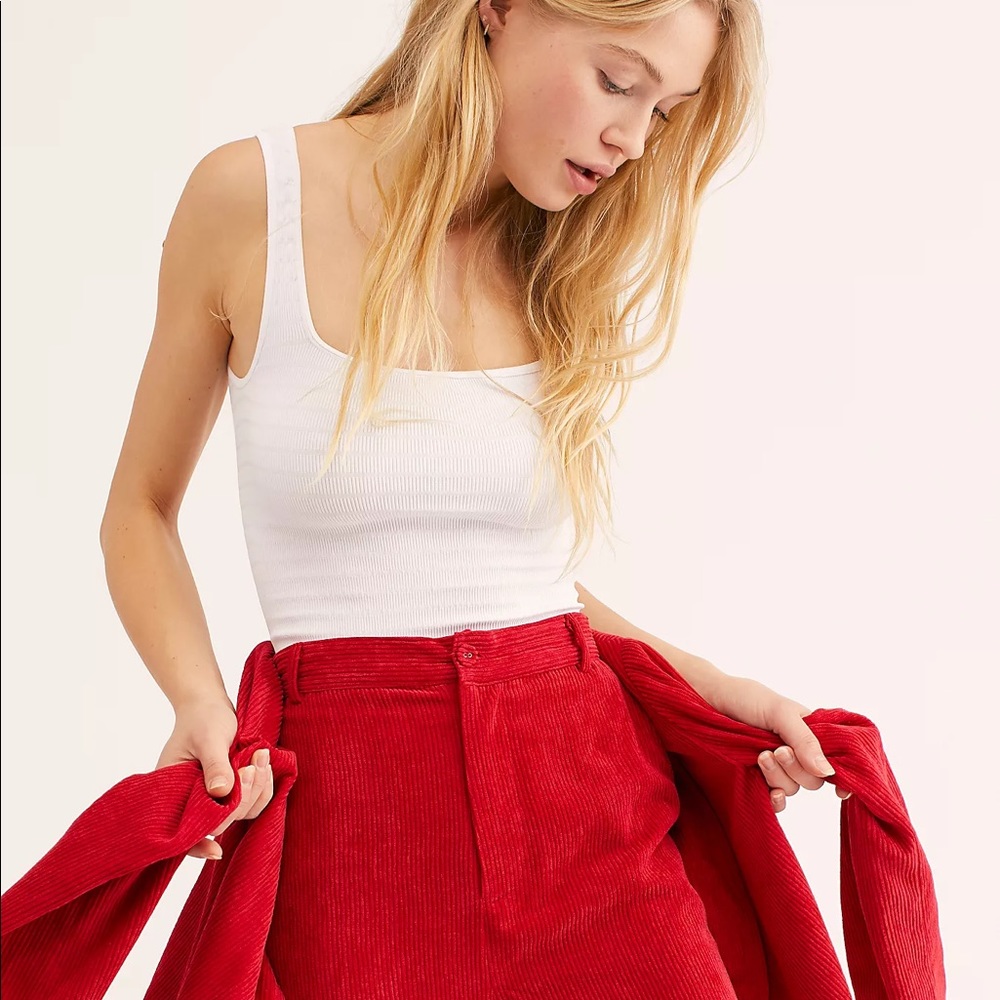 FREE PEOPLE Square One Seamless Cami NWT M/L Wht